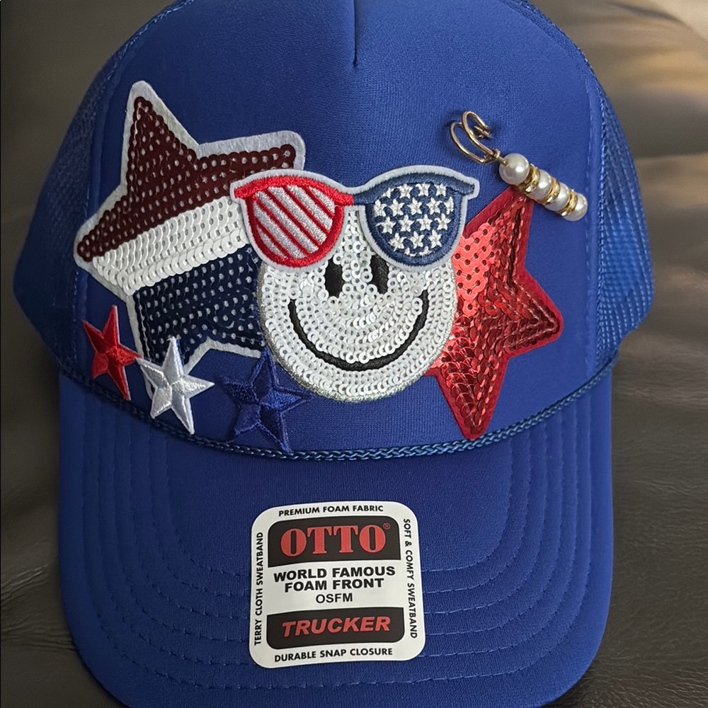 OTTO Blue ‘Merica Trucker Hat. Adult OSFM